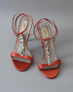 La Piscine Paris Sandales à brides en satin à cristaux Valentino Garavani*Femme Chaussures