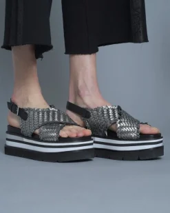 La Piscine Paris Sandales à plateforme en cuir tressé Casheart*Femme Chaussures