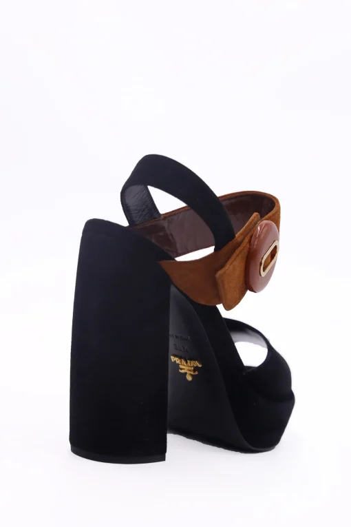 La Piscine Paris Sandales à talon en daim Prada*Femme Chaussures
