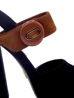 La Piscine Paris Sandales à talon en daim Prada*Femme Chaussures