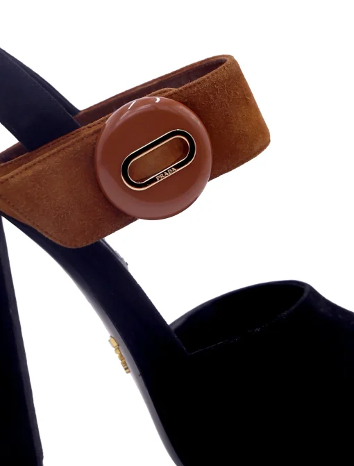La Piscine Paris Sandales à talon en daim Prada*Femme Chaussures
