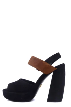 La Piscine Paris Sandales à talon en daim Prada*Femme Chaussures