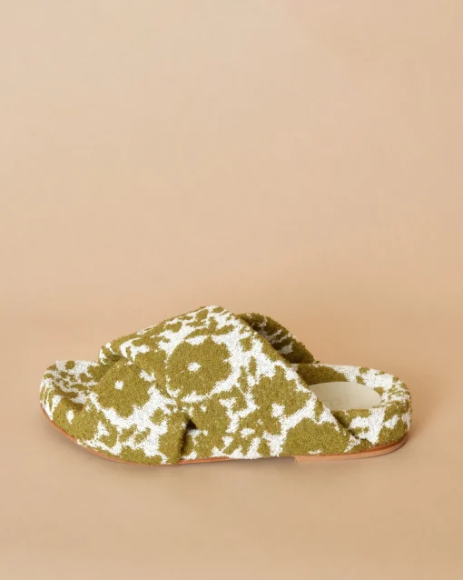 La Piscine Paris Sandales avec imprimé et bandes croisées Tela*Femme Chaussures