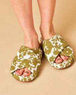 La Piscine Paris Sandales avec imprimé et bandes croisées Tela*Femme Chaussures