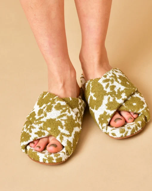 La Piscine Paris Sandales avec imprimé et bandes croisées Tela*Femme Chaussures