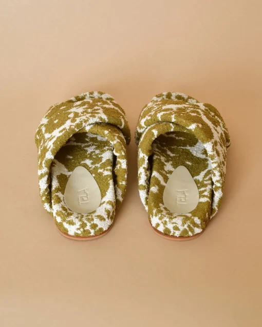 La Piscine Paris Sandales avec imprimé et bandes croisées Tela*Femme Chaussures