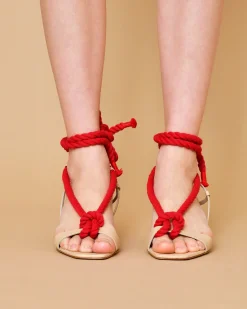 La Piscine Paris Sandales s à cordon rouges Tela*Femme Chaussures