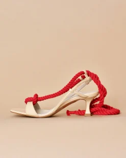 La Piscine Paris Sandales s à cordon rouges Tela*Femme Chaussures