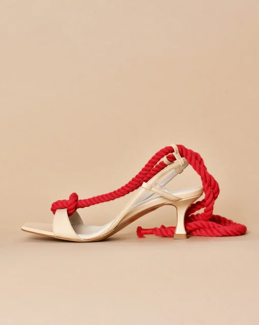 La Piscine Paris Sandales s à cordon rouges Tela*Femme Chaussures