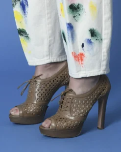 La Piscine Paris Sandales en cuir à talons Prada*Femme Chaussures