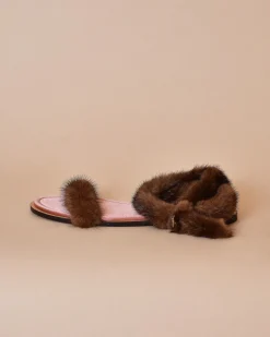La Piscine Paris Sandales en fourrure et satin Valentino*Femme Chaussures