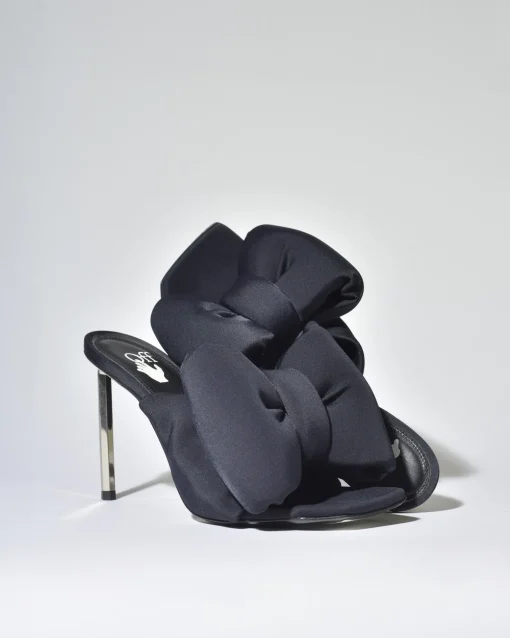 La Piscine Paris Sandales en tissu à nœud Off White*Femme Chaussures