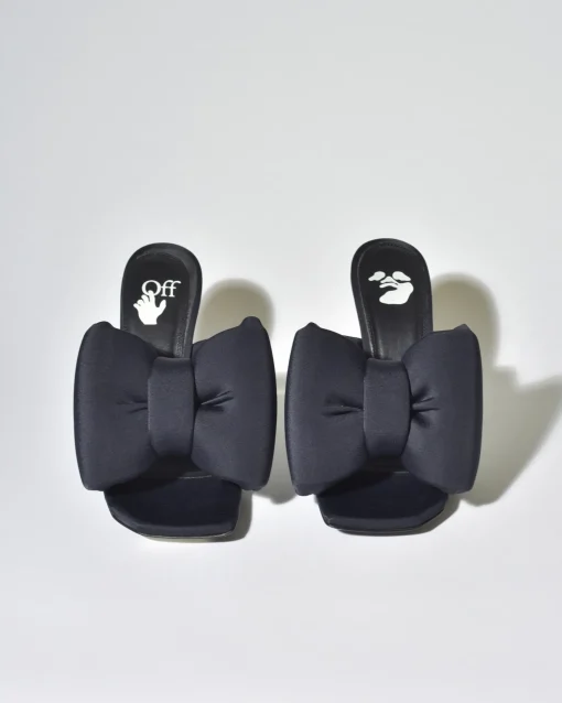 La Piscine Paris Sandales en tissu à nœud Off White*Femme Chaussures
