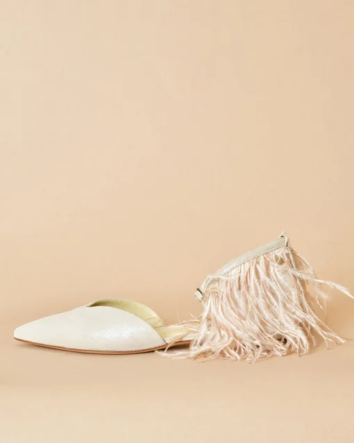 La Piscine Paris Sandales pointues avec lanières à plumes Lorena Antoniazzi*Femme Chaussures