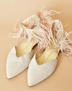 La Piscine Paris Sandales pointues avec lanières à plumes Lorena Antoniazzi*Femme Chaussures