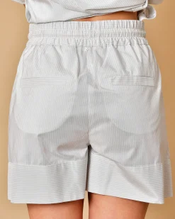 La Piscine Paris Short à rayures en soie Lorena Antoniazzi*Femme Shorts|Bas Femme