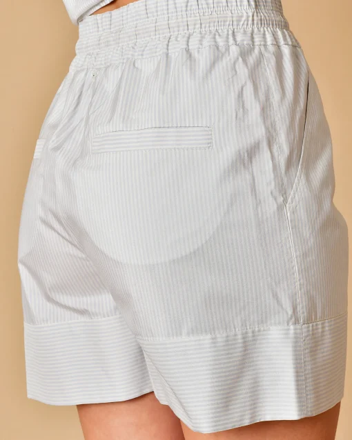 La Piscine Paris Short à rayures en soie Lorena Antoniazzi*Femme Shorts|Bas Femme