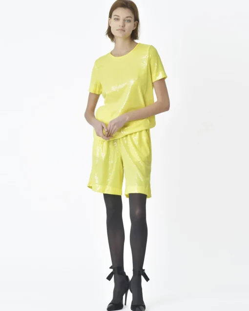 La Piscine Paris Short d'ensemble à sequins transparent P.A.R.O.S.H*Femme Shorts|Bas Femme