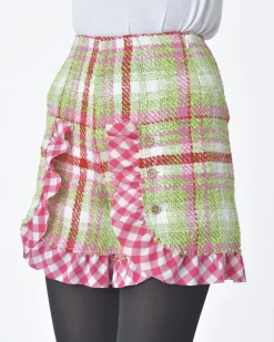 La Piscine Paris Short d'ensemble tartan rouge et vert Edward Achour*Femme Shorts|Bas Femme