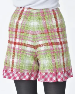 La Piscine Paris Short d'ensemble tartan rouge et vert Edward Achour*Femme Shorts|Bas Femme