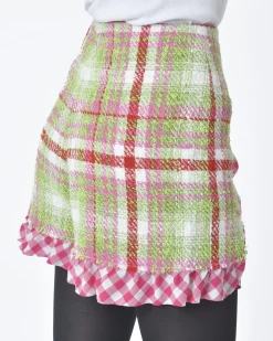 La Piscine Paris Short d'ensemble tartan rouge et vert Edward Achour*Femme Shorts|Bas Femme