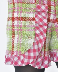 La Piscine Paris Short d'ensemble tartan rouge et vert Edward Achour*Femme Shorts|Bas Femme