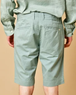 La Piscine Paris Short en coton et lin mélangés de gris AT.P.CO*Homme Shorts