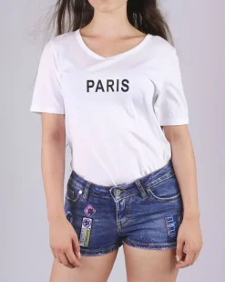 La Piscine Paris Short en jean à patchs Frankie Morello*Femme Shorts