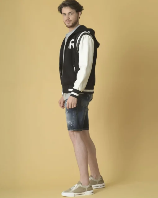 La Piscine Paris Short en jean effet usé John Richmond*Homme Shorts