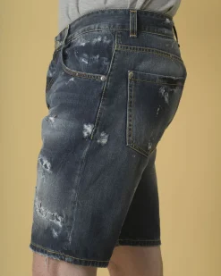 La Piscine Paris Short en jean effet usé John Richmond*Homme Shorts