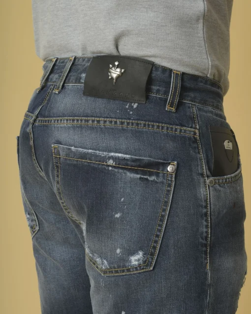 La Piscine Paris Short en jean effet usé John Richmond*Homme Shorts