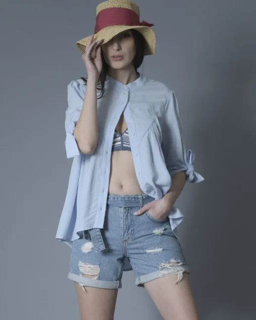 La Piscine Paris Short en jean effet vieilli BSB*Femme Shorts