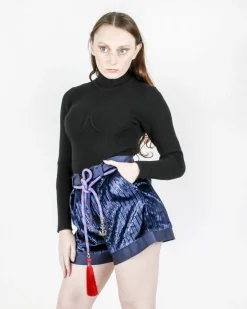 La Piscine Paris Short en velours lamé Space Simona Corsellini*Femme Shorts