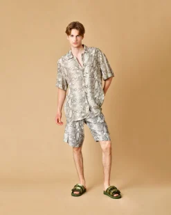 La Piscine Paris Short en viscose à motifs pixels John Richmond*Homme Shorts