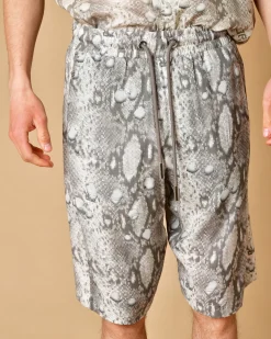 La Piscine Paris Short en viscose à motifs pixels John Richmond*Homme Shorts