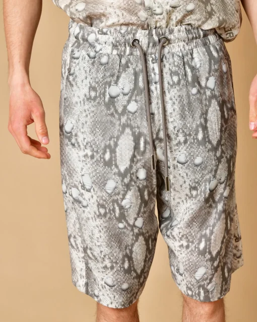 La Piscine Paris Short en viscose à motifs pixels John Richmond*Homme Shorts