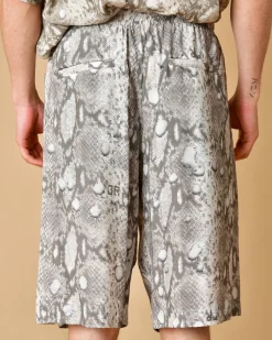 La Piscine Paris Short en viscose à motifs pixels John Richmond*Homme Shorts