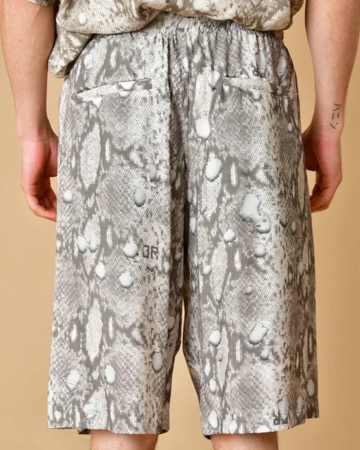 La Piscine Paris Short en viscose à motifs pixels John Richmond*Homme Shorts