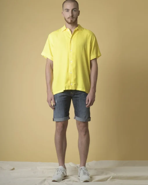La Piscine Paris Short jean effet vieilli 3D*Homme Shorts