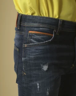 La Piscine Paris Short jean effet vieilli 3D*Homme Shorts