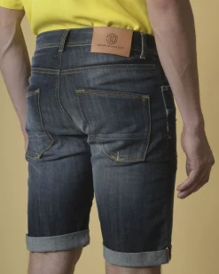 La Piscine Paris Short jean effet vieilli 3D*Homme Shorts