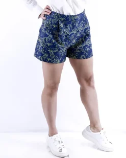 La Piscine Paris Short taille haute en crêpe à motifs abstraits vert Markus Lupfer*Femme Shorts