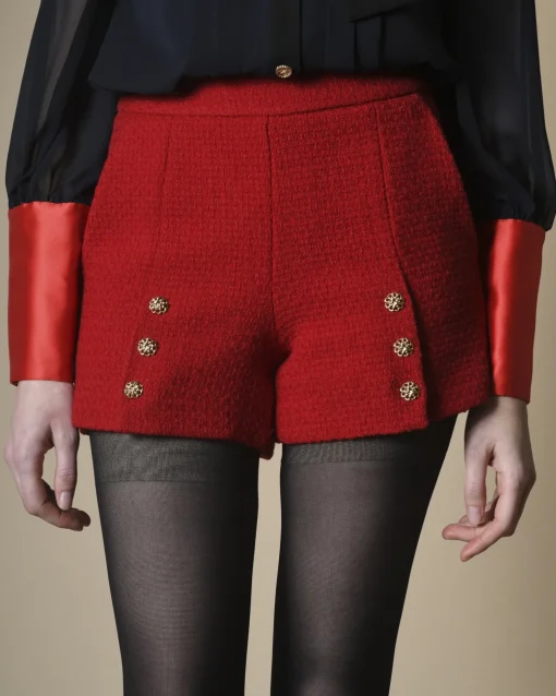 La Piscine Paris Short tweed en laine Edward Achour*Femme Shorts|Bas Femme