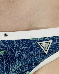 La Piscine Paris Slip de bain à imprimé floral vert Guess*Homme Maillots De Bain