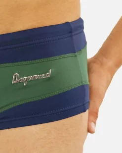 La Piscine Paris Slip de bain vert à biais Dsquared*Homme Maillots De Bain