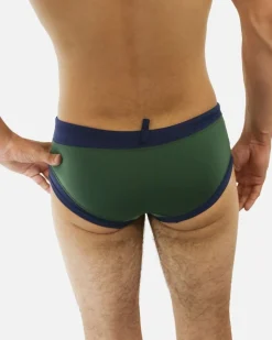 La Piscine Paris Slip de bain vert à biais Dsquared*Homme Maillots De Bain
