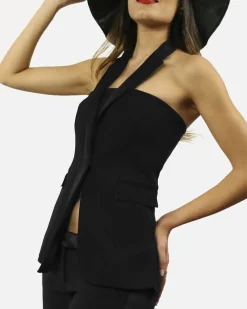 La Piscine Paris Smocking bustier a col Costume National*Femme Tops