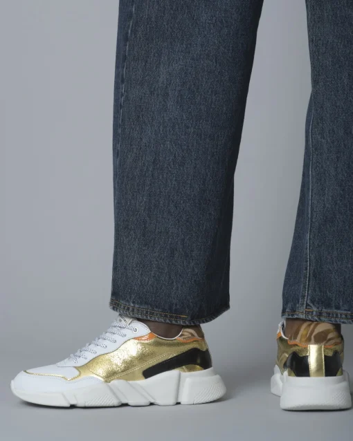 La Piscine Paris Sneakers dorés et s à semelle Serafini*Femme Chaussures
