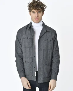 La Piscine Paris Surchemise anthracite Zip Code*Homme Blousons & Vestes