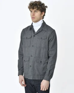 La Piscine Paris Surchemise anthracite Zip Code*Homme Blousons & Vestes